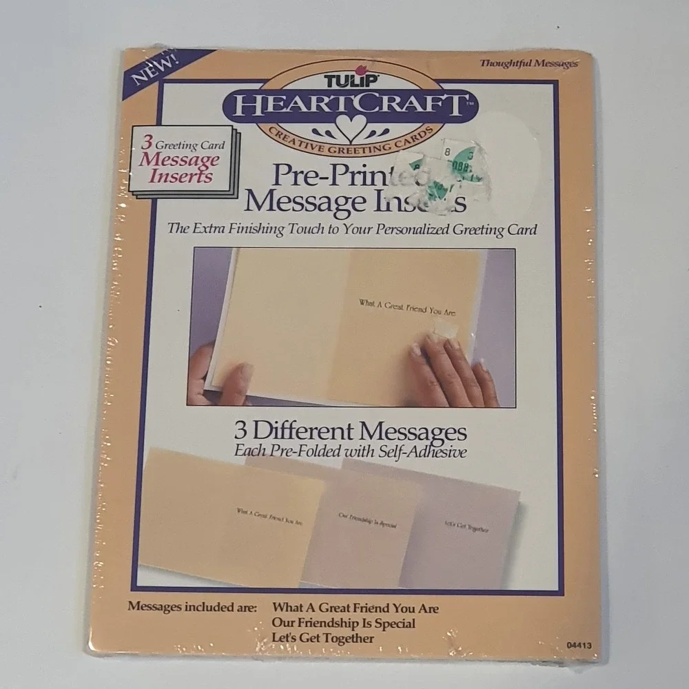 Vintage Tulip‎ HeartCraft Birthday Card Kit Pre-Printed Message Insert Packs